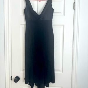Gorgeous fall winter formal suede and satin gown. EUC worn once!